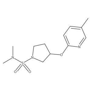 N,N-dimethyl-3-((5-methylpyridin-2-yl)oxy)pyrrolidine-1-sulfonamide结构式