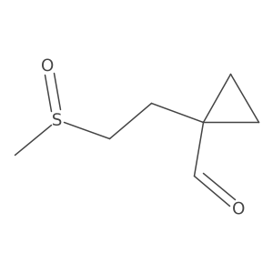 1-(2-Methanesulfinylethyl)cyclopropane-1-carbaldehyde结构式