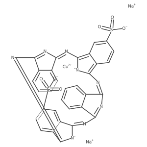 Cuprate-[29H,31H-phthalocyanine-2,16-disulfonato(4-)-kappaN29,kappaN30,kappaN31,kappaN32]-, sodium (1:2), (SP-4-1)-结构式
