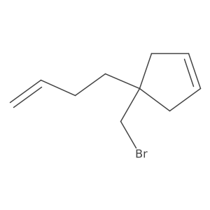 4-(Bromomethyl)-4-(but-3-en-1-yl)cyclopent-1-ene结构式