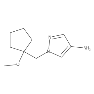 1-[(1-methoxycyclopentyl)methyl]-1H-pyrazol-4-amine结构式