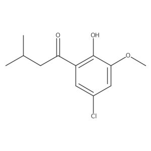 1-(5-Chloro-2-hydroxy-3-methoxyphenyl)-3-methylbutan-1-one结构式