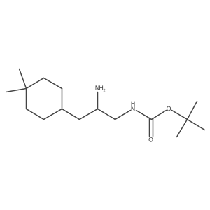 tert-butyl N-[2-amino-3-(4,4-dimethylcyclohexyl)propyl]carbamate结构式