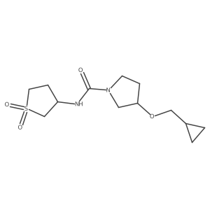 3-(cyclopropylmethoxy)-N-(1,1-dioxidotetrahydrothiophen-3-yl)pyrrolidine-1-carboxamide Structure