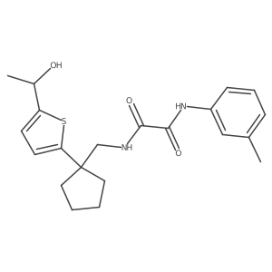 N1-((1-(5-(1-hydroxyethyl)thiophen-2-yl)cyclopentyl)methyl)-N2-(m-tolyl)oxalamide Structure