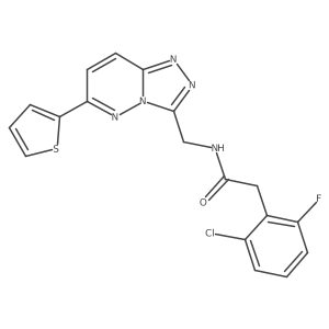 2-(2-chloro-6-fluorophenyl)-N-((6-(thiophen-2-yl)-[1,2,4]triazolo[4,3-b]pyridazin-3-yl)methyl)acetamide结构式