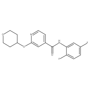 N-(2,5-difluorophenyl)-2-((tetrahydro-2H-pyran-4-yl)oxy)isonicotinamide Structure