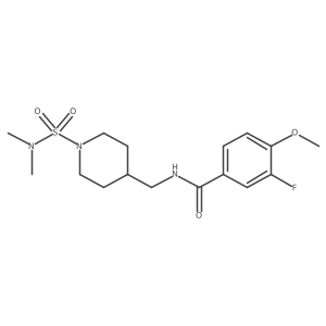 N-((1-(N,N-dimethylsulfamoyl)piperidin-4-yl)methyl)-3-fluoro-4-methoxybenzamide Structure