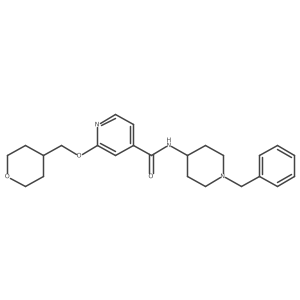 N-(1-benzylpiperidin-4-yl)-2-((tetrahydro-2H-pyran-4-yl)methoxy)isonicotinamide结构式