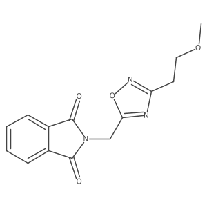 2-((3-(2-Methoxyethyl)-1,2,4-oxadiazol-5-yl)methyl)isoindoline-1,3-dione结构式