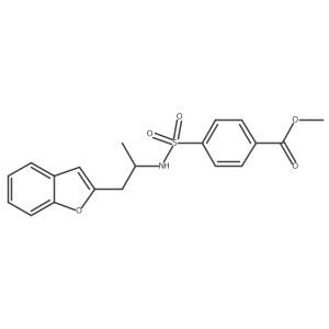 methyl 4-(N-(1-(benzofuran-2-yl)propan-2-yl)sulfamoyl)benzoate结构式