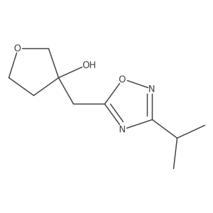 3-{[3-(Propan-2-yl)-1,2,4-oxadiazol-5-yl]methyl}oxolan-3-ol Structure