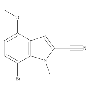 7-bromo-4-methoxy-1-methyl-1H-Indole-2-carbonitrile Structure