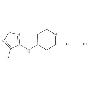 4-chloro-N-(piperidin-4-yl)-1,2,5-thiadiazol-3-amine dihydrochloride结构式