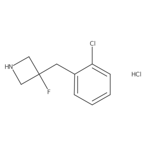 3-[(2-Chlorophenyl)methyl]-3-fluoroazetidine hydrochloride结构式