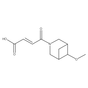 (E)-4-(6-methoxy-3-azabicyclo[3.1.1]heptan-3-yl)-4-oxobut-2-enoic acid结构式