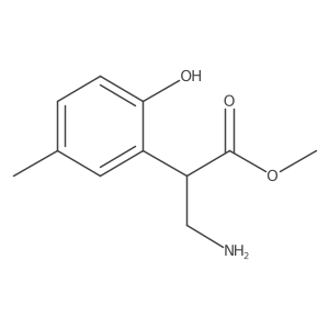 Methyl 3-amino-2-(2-hydroxy-5-methylphenyl)propanoate结构式