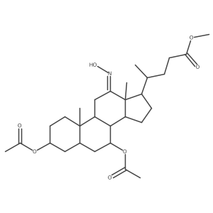 Methyl 3alpha,7alpha-diacetyloxy-12-hydroxyimino-5beta-cholanate结构式