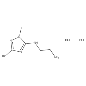 N-(3-Bromo-1-methyl-1h-1,2,4-triazol-5-yl)ethane-1,2-diamine dihydrochloride结构式