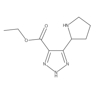 ethyl 5-(pyrrolidin-2-yl)-1H-1,2,3-triazole-4-carboxylate结构式
