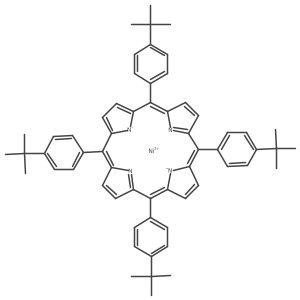 (SP-4-1)-[5,10,15,20-Tetrakis[4-(1,1-dimethylethyl)phenyl]-21H,23H-porphinato(2-)-|EN21,|EN22,|EN23,|EN24]nickel结构式