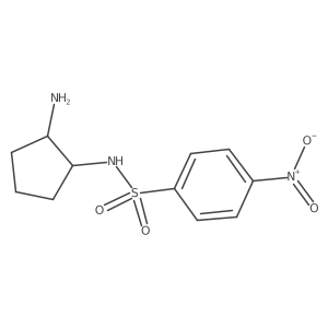 N-[(1R,2R)-2-aminocyclopentyl]-4-nitrobenzene-1-sulfonamide Structure