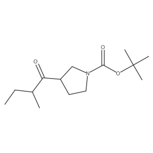 tert-butyl (3R)-3-(2-methylbutanoyl)pyrrolidine-1-carboxylate Structure
