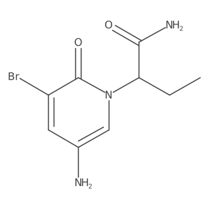 2-(5-Amino-3-bromo-2-oxo-1,2-dihydropyridin-1-yl)butanamide结构式