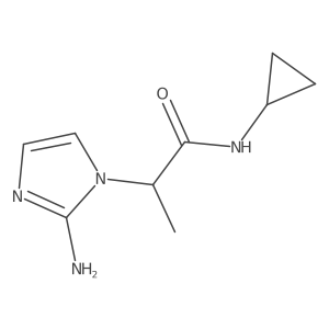 2-(2-amino-1H-imidazol-1-yl)-N-cyclopropylpropanamide Structure