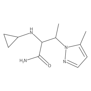 2-(cyclopropylamino)-3-(5-methyl-1H-pyrazol-1-yl)butanamide Structure