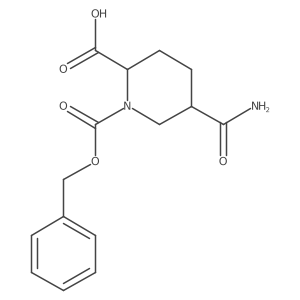 1-[(Benzyloxy)carbonyl]-5-carbamoylpiperidine-2-carboxylic acid结构式