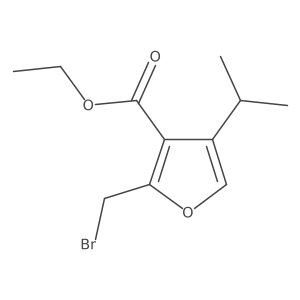 Ethyl 2-(bromomethyl)-4-(propan-2-yl)furan-3-carboxylate Structure