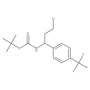 tert-butyl N-{3-chloro-1-[4-(trifluoromethyl)phenyl]propyl}carbamate Structure