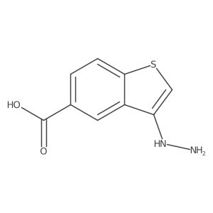 3-Hydrazinyl-1-benzothiophene-5-carboxylic acid Structure