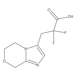 2,2-difluoro-3-{5H,6H,8H-imidazo[2,1-c][1,4]oxazin-3-yl}propanoic acid结构式