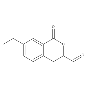 7-ethyl-1-oxo-3,4-dihydro-1H-2-benzopyran-3-carbaldehyde Structure