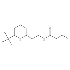 N-{2-[6-(trifluoromethyl)piperidin-2-yl]ethyl}butanamide Structure