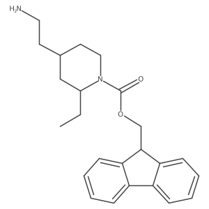 (9H-fluoren-9-yl)methyl 4-(2-aminoethyl)-2-ethylpiperidine-1-carboxylate Structure