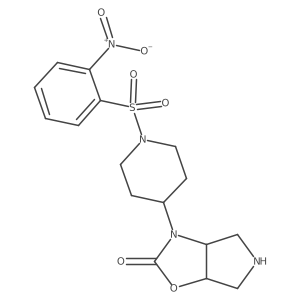 rac-(3aR,6aS)-3-[1-(2-nitrobenzenesulfonyl)piperidin-4-yl]-hexahydro-2H-pyrrolo[3,4-d][1,3]oxazol-2-one Structure