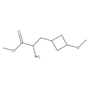 Methyl 2-amino-3-(3-methoxycyclobutyl)propanoate结构式