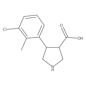 4-(3-Chloro-2-methylphenyl)pyrrolidine-3-carboxylic acid结构式