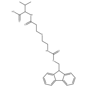 (2R)-2-{3-[2-({[(9H-fluoren-9-yl)methoxy]carbonyl}amino)ethoxy]propanamido}-3-methylbutanoic acid结构式