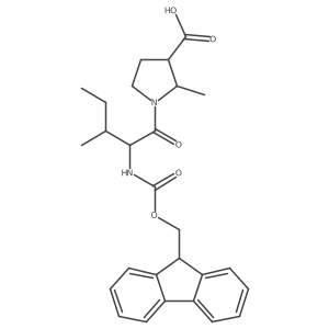 1-[(2S,3S)-2-({[(9H-fluoren-9-yl)methoxy]carbonyl}amino)-3-methylpentanoyl]-2-methylpyrrolidine-3-carboxylic acid Structure