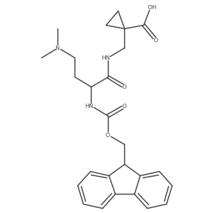 1-{[4-(dimethylamino)-2-({[(9H-fluoren-9-yl)methoxy]carbonyl}amino)butanamido]methyl}cyclopropane-1-carboxylic acid Structure