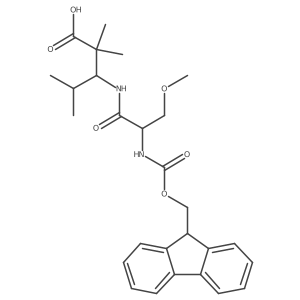 3-[2-({[(9H-fluoren-9-yl)methoxy]carbonyl}amino)-3-methoxypropanamido]-2,2,4-trimethylpentanoic acid Structure