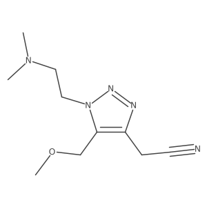 2-{1-[2-(dimethylamino)ethyl]-5-(methoxymethyl)-1H-1,2,3-triazol-4-yl}acetonitrile结构式