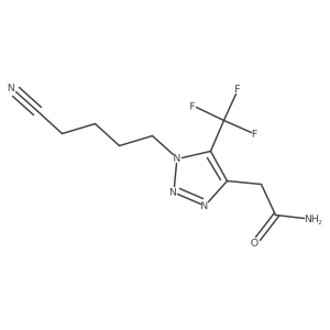 2-[1-(4-cyanobutyl)-5-(trifluoromethyl)-1H-1,2,3-triazol-4-yl]acetamide结构式
