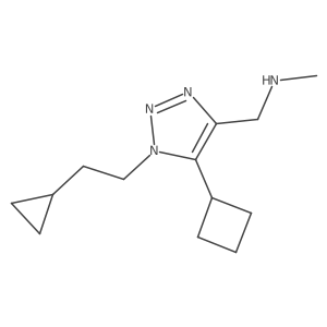 {[5-cyclobutyl-1-(2-cyclopropylethyl)-1H-1,2,3-triazol-4-yl]methyl}(methyl)amine Structure