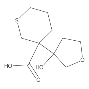 3-(3-Hydroxyoxolan-3-yl)thiane-3-carboxylic acid结构式
