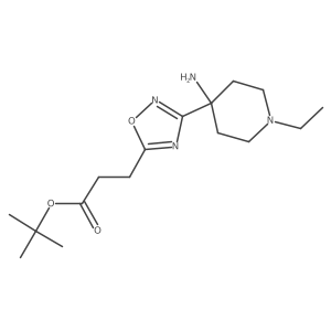 Tert-butyl 3-[3-(4-amino-1-ethylpiperidin-4-yl)-1,2,4-oxadiazol-5-yl]propanoate Structure